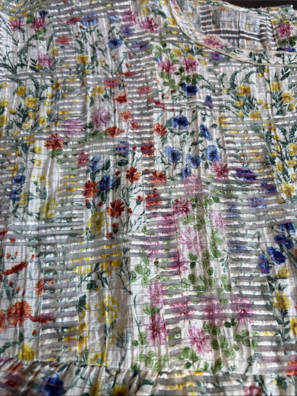🌸 Zara Cottagecore Floral Peplum Top Women’s Small Multicolor Lightweight 🌸 - Picture 10 of 10
